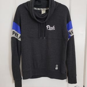 VS Pink Grey Cowl Neck Sweatshirt